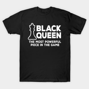 Black Queen Most Powerful Chess African American Women Gifts T-Shirt